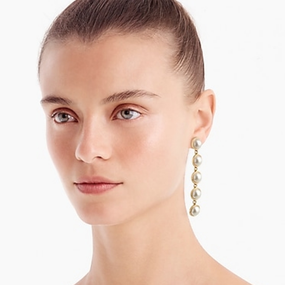 J. Crew gumdrop stone drop earrings